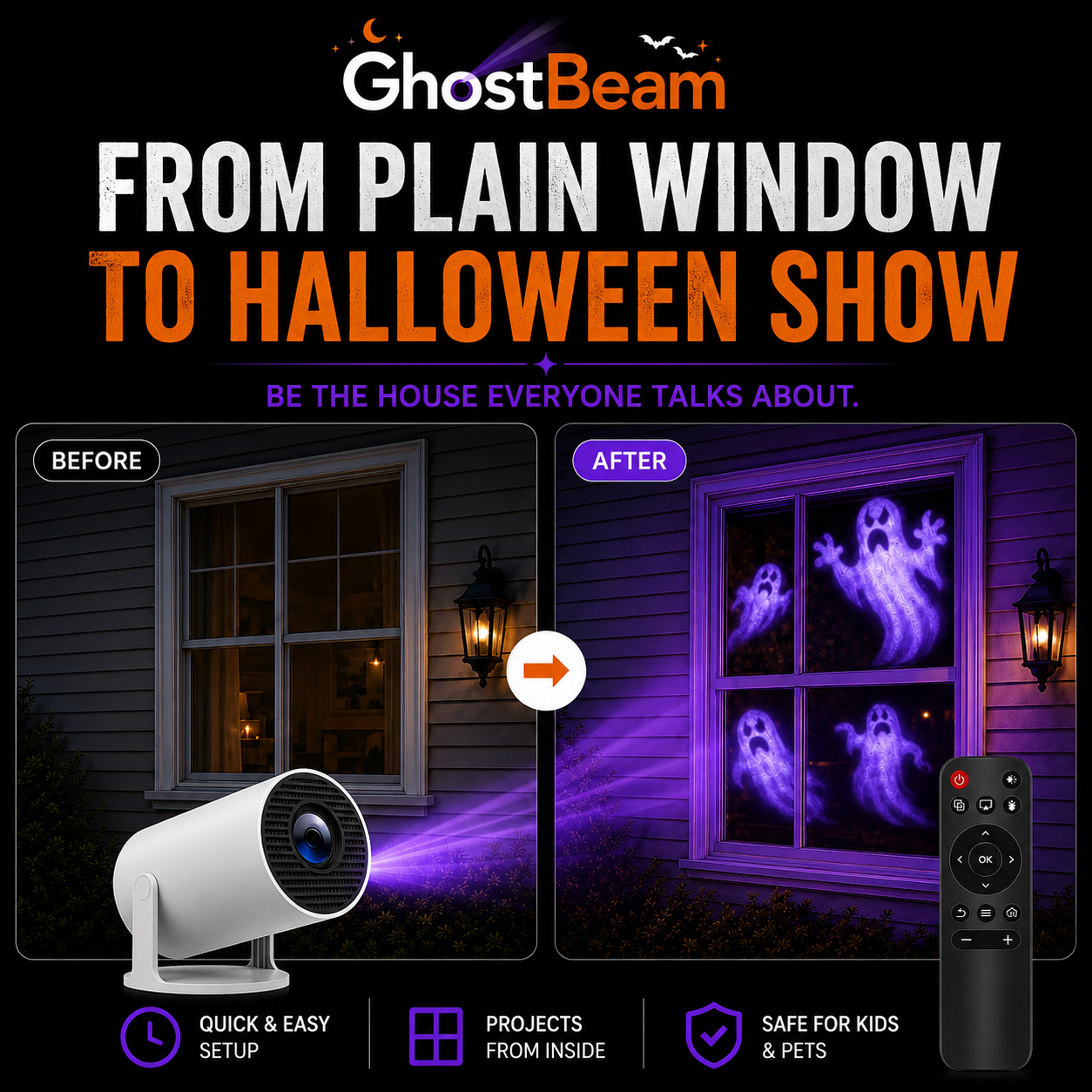 GhostBeam™ Halloween Window Projector