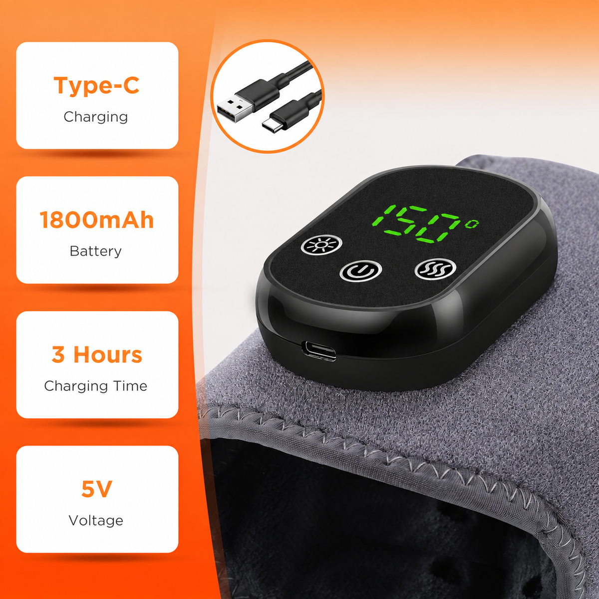 ThermaRelief™ Heated Joint & Massage Wrap