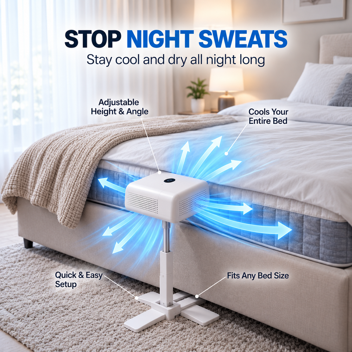 SleepBreeze™ Bed Cooling Fan